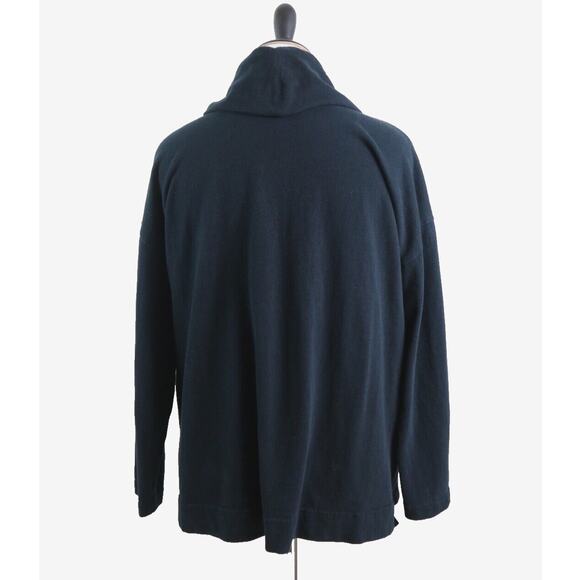 Pure J Jill Size XL Fine Knit Cotton Cowl Neck Sweater Pullover Black - Picture 4 of 9